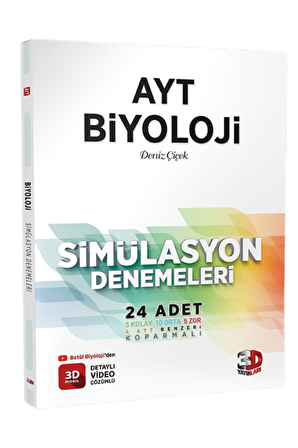 3D Yayınları AYT Fizik+AYT Kimya+AYT Biyoloji Deneme Tamamı Video Çözümlü