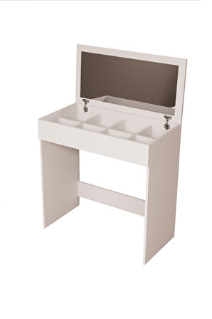 DF02114 Kapaklı Aynalı Bölmeli Makyaj Masası