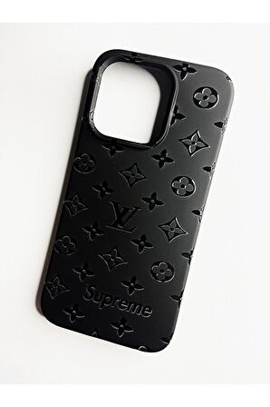 İphone 15 Pro Max Uyumlu Logolu İçi Kadife Telefon Kılıfı