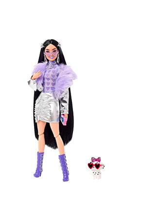 Barbie Extra Mor Botlu Bebek Hhn07