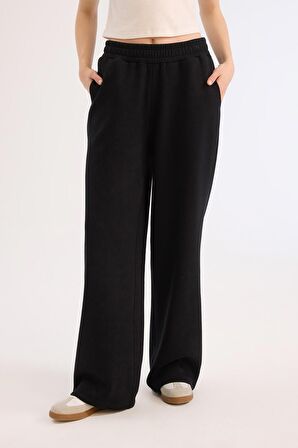 DeFacto Coool Wide Leg Eşofman Altı Beli Lastikli Geniş Bol Paça B3345AX25SPBK81
