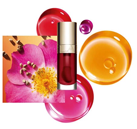 Clarins Lip Comfort Oil - Parlatıcı Dudak Yağı 08 - Strawberry