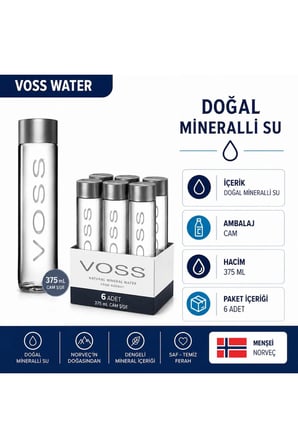 Doğal Mineralli Su Cam Şişe 375 ml x 6