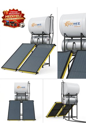 Solar 2 Kollektörlü Tonluk Depolu Güneş Enerjisi (AÇIK DEVRE DOĞAL AKIŞLI ANTİFRİZSİZ) (YAZLIK)