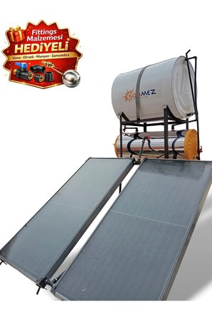 Solar Krom Basınçlı 2 Kollektörlü Güneş Enerjili Su Isıtma Sistemi (KAPALI DEVRE BASINÇLI)