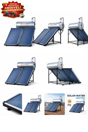 Solar Çift Panelli Güneş Enerjisi Su Isıtma Sistemi (KAPALI DEVRE BASINÇLI)