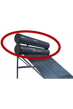 Solar 30x DUBLE KROM Vakum Tüplü Güneş Enerjisi Depoları (SADECE DEPOLAR) (AÇIK DEVRE DOĞAL AKIŞLI)