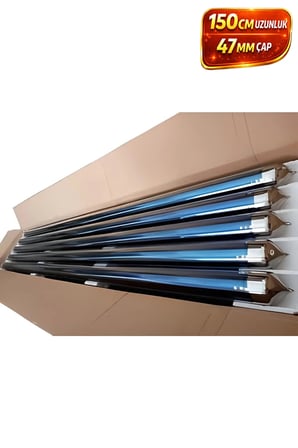 Solar 24 Adet 150 Cm Vakum Cam Tüp (VAKUM TÜPLÜ GÜNEŞ ENERJİSİ CAMI)