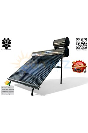 Solar 30x Krom Basınçlı Vakum Tüplü Güneş Enerji Sıcak Su Sistemi (KAPALI DEVRE BASINÇLI)