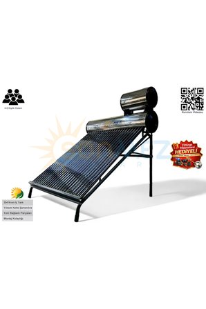 Solar 24x Krom Basınçlı Vakum Tüplü Güneş Enerjisi Sıcak Su Sistemi (KAPALI DEVRE BASINÇLI)