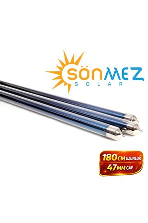Solar 24 Adet 180 Cm Vakum Cam Tüp (VAKUM TÜPLÜ GÜNEŞ ENERJİSİ CAMI)
