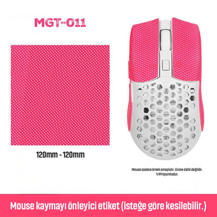 Mouse Tape Kaydırmaz Etiket – Kesilebilir Yapışkanlı Mouse Kayma Önleyici Bant 150×110 mm MGT-011
