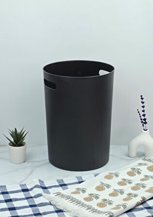 Poşet Göstermeyen Çöp Kovası - 2 Parça Plastik Çöp Kovası - Banyo, Mutfak - 8 Litre