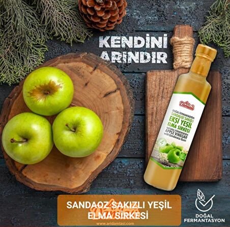 ARI DAMLASI SANDALOZLU YEŞİL ELMA SİRKESİ 500 ML