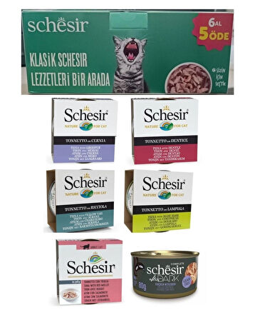Schesir Klasik Schesir Lezzet Paketi 6 Adet x 85gr (6 Al 5 Öde)			
