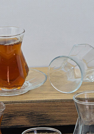 Lavinia 12 Parça Çay Seti - 6 Kişilik Çay Bardağı Takımı - 130 ML
