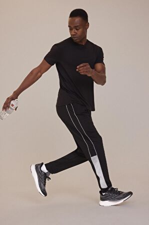 DeFactoFit Standart Fit Jogger Eşofman Altı Skuba Dalgıç Kumaş Sporcu Beli Lastikli B4537AX25SPBK81