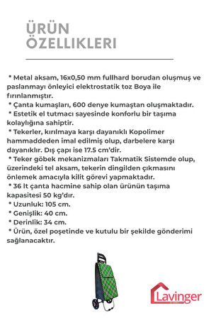 58A Pazar Arabası Plus Katlanabilir (Büyük Tekerli)