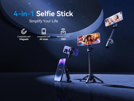 Özel Seri Sosyal Medya Taşınabilir Aparat Mobil Stant SS22 Tripod Manyetik Bluetooth Selfie Çubuğu