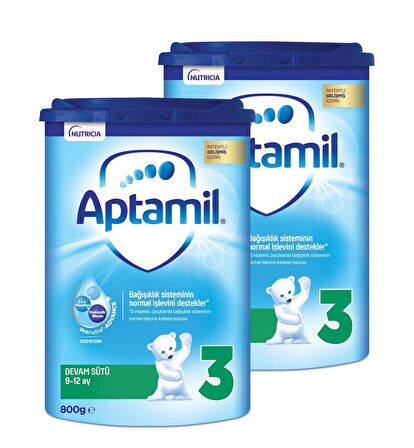 Aptamil 3 Devam Sütü  9-12 Ay Akıllı Kutu 800 g x 2 Adet