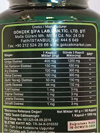Ginkgo Kapsül (Ginkgo Biloba Capsule )