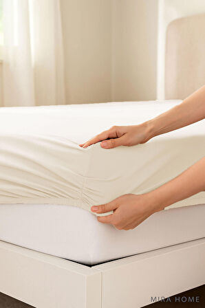 Çift Kişilik Düz Penye %100 Pamuklu Lastikli Çarşaf 160X200