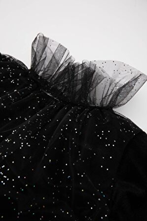 DeFacto Kız Bebek Puantiye Uzun Kollu Kadife Elbise B3476A524WNBK27