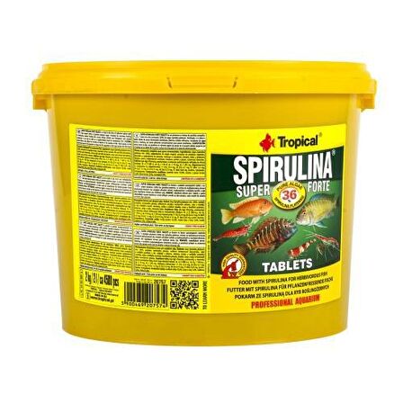 Tropical Spirulina Super Forte Tablets Balık Yemi 2 Kg 4500 Adet