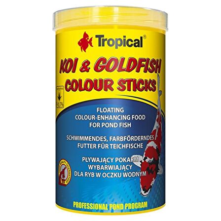 Tropical Koi & Goldfish Colour Sticks 1000Ml 80g