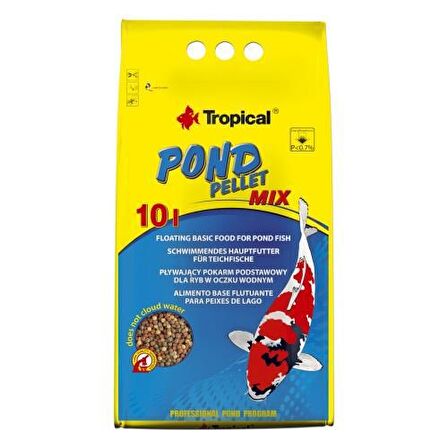 Tropical Pond Pellet Mix Japon Ve Havuz Balığı Yemi 5kg