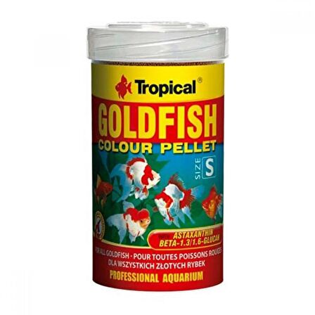 Tropical GoldFish Colour Pellet Size Small 250 Ml