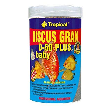 Tropical Discus Gran D-50 Plus Baby Yavru Balık Yemi 250Ml 130Gr