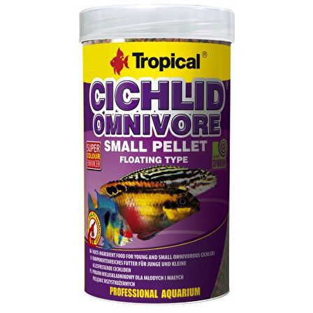 Tropical Cichlid Omnivore Small 250Ml/90g