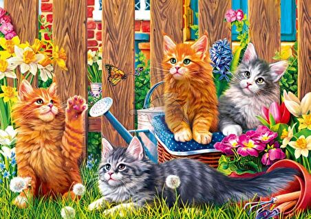 Trefl Kittens in the Garden 11+ Yaş Orta Boy Puzzle 500 Parça