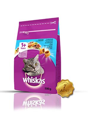 Whiskas Ton Balıklı ve Sebzeli Kuru Mama 300 g 7 Adet