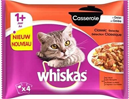 Whiskas Pouch Güveç Eti Çeşitli Yetişkin Kedi 85 Gr (4 AL 3 ÖDE)