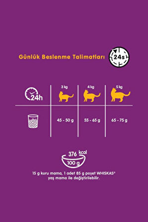 Whiskas Ton Balıklı ve Sebzeli Yetişkin Kedi Maması 300gr*3 ADET