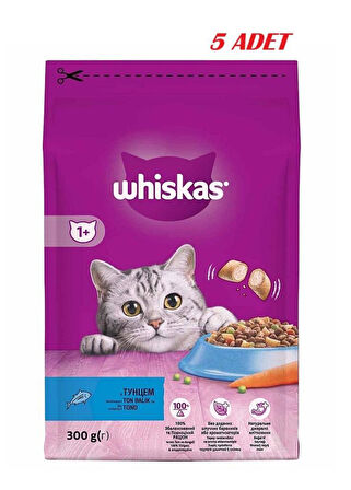 Whiskas Ton Balıklı ve Sebzeli Yetişkin Kedi Maması 300gr*5 ADET