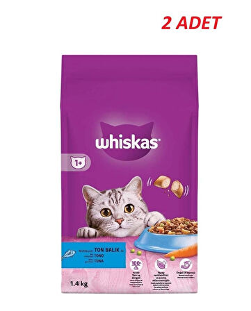 Whiskas Yetişkin Ton Balıklı Kedi Maması 1.4 Kg*2 Adet