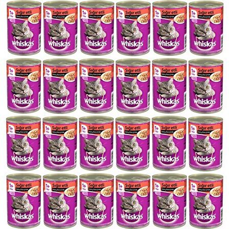 Whiskas Sığır Etli Yetişkin Kedi Konserve Yaş Maması 24X400 gr (Yeni)