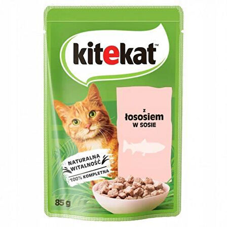 Kitekat Somon Etli Kedi Yaş Maması 85 Gr (Gravy)