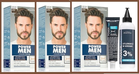 POWER MEN KREM BOYA 3Ü1 ARADA SAÇ SAKAL BIYIK 04 DOĞAL KAHVERENGİ – 3 ADET