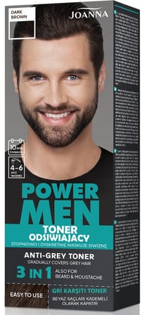 POWER MEN ANTİ-GREY TONER 3Ü1ARADA SAÇ SAKAL BIYIK 02 KOYU KAHVERENGİ – 3 ADET