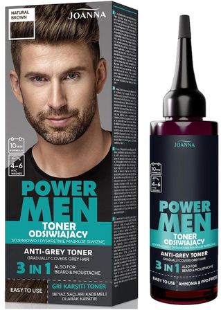 POWER MEN ANTİ-GREY TONER 3Ü1 ARADA SAÇ SAKAL BIYIK 04 DOĞAL KAHVERENGİ – 1 ADET