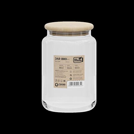 Trendglass 35544 Vakumlu 880 ml Cam Kavanoz