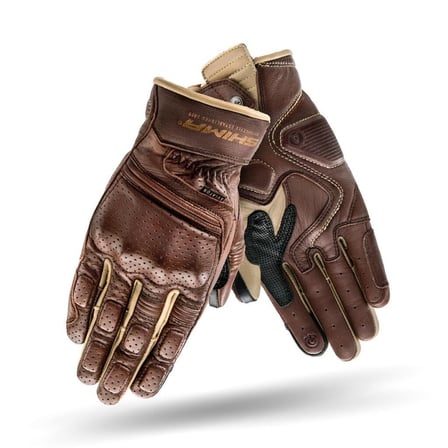 Shima Aviator Korumalı Motosiklet Eldiveni Kahverengi