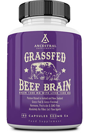 Ancestral Supplements Grass Fed Beef Brain 500 Mg 180 Kapsül