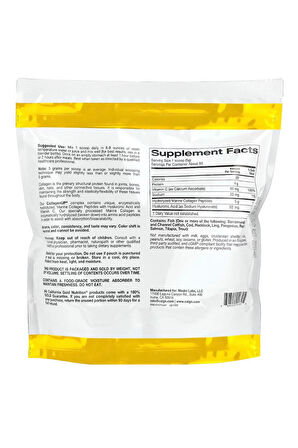 California Gold Nutrition, CollagenUP, Hiyalüronik Asit ve C Vitamini İçeren Hidrolize Balık Kolaje