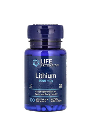 Life Extension Lithium 1000 Mcg 100 Vegetarian Kapsül