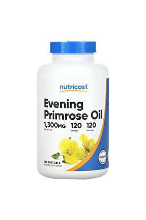 Nutricost Evening Primrose Oil 1,300 MG 120 Softgels